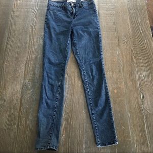 Bullhead High Rise Skinny Blue Jeggings Sz 26